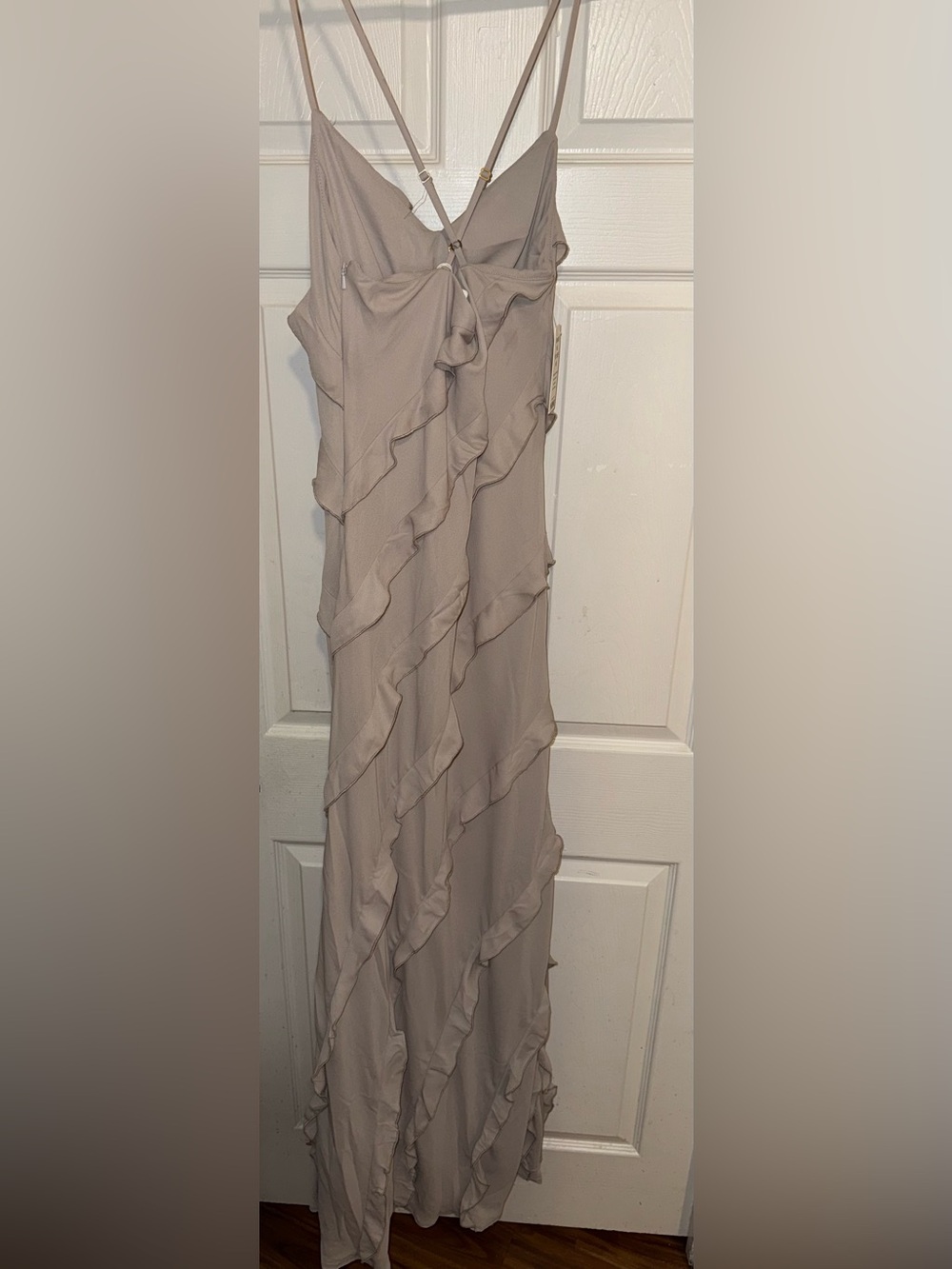 MUMU Weddings Ruffle Slip Maxi Dress - Women - Picture 9 of 9